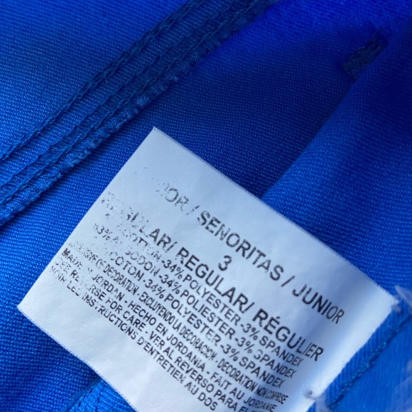 Cobalt Blue Low Rise Skinny Jeans - Junior 3 Regular - Picture 3 of 7